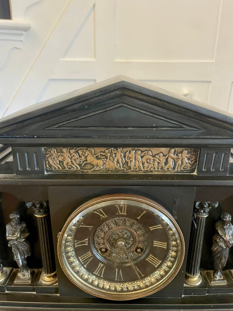 Superb Quality Antique Victorian Marble Mantle Clock - Image 6